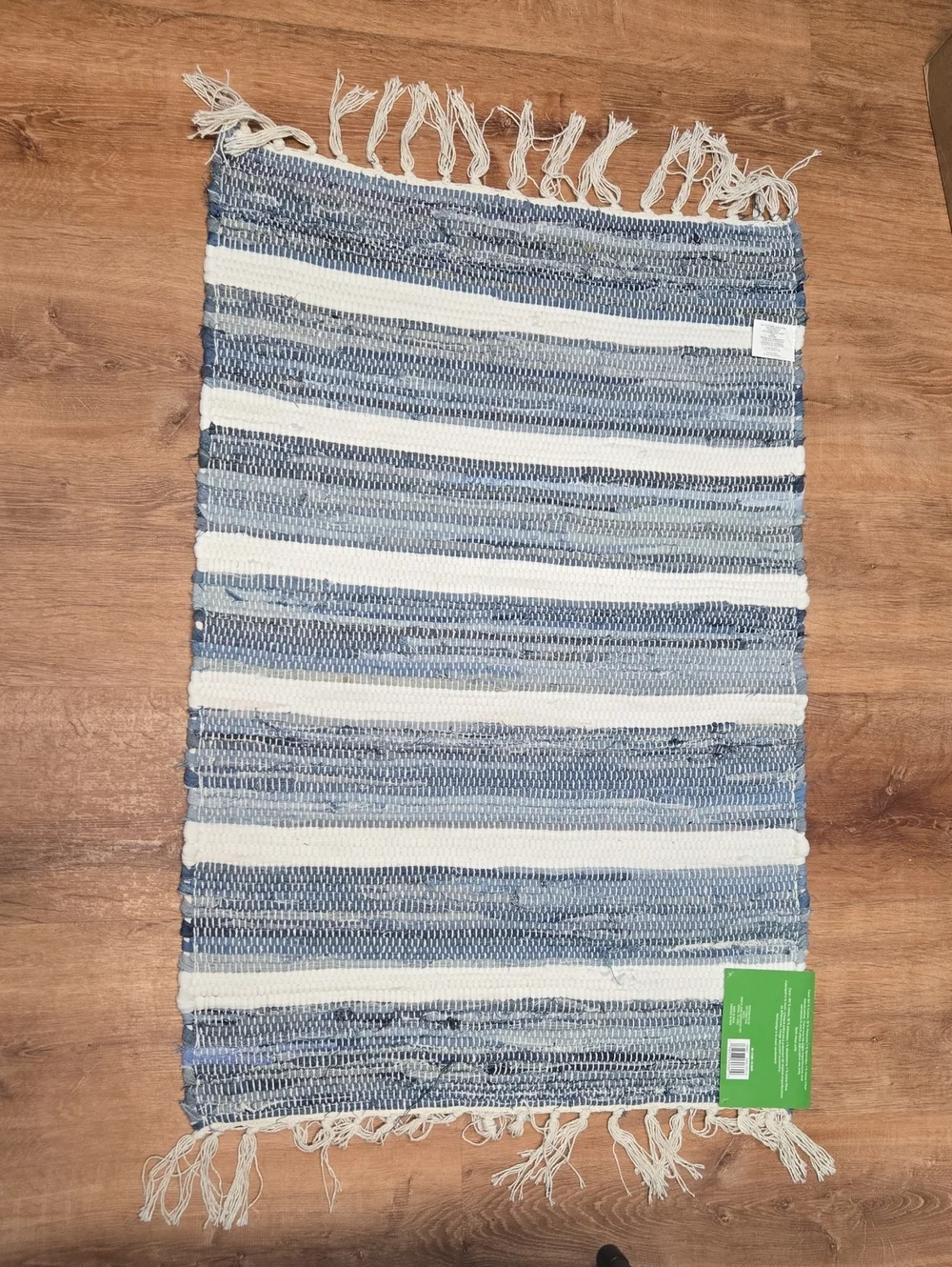 Nwt! Ashland Blue & White Chindi Rug 2x3 Ft 